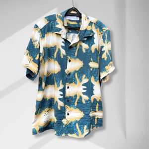 Cuban Collar Printed Relaxed Shirt from Lans Resort Collection