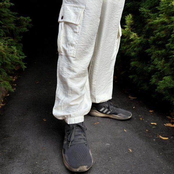 Oversized Cotton Jogger Pant with elastic waistband and multiple pockets