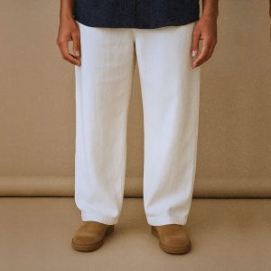 Lans Oversized Linen Coastline Long Pant (XS to 4XL)