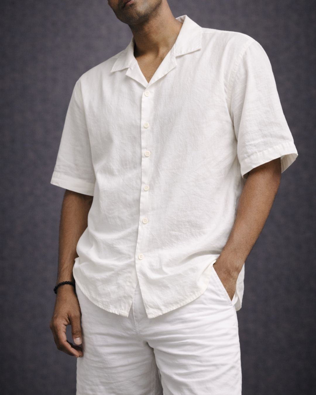 Lans Relaxed Cuban Collar Short Sleeve Shirt (XS–4XL)