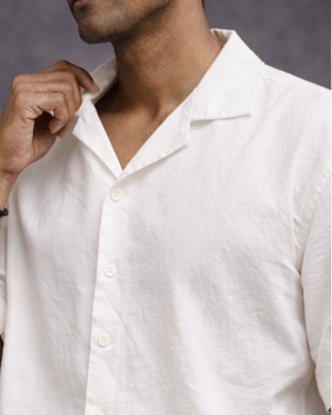 Lans Relaxed Cuban Collar Short Sleeve Shirt (XS–4XL)