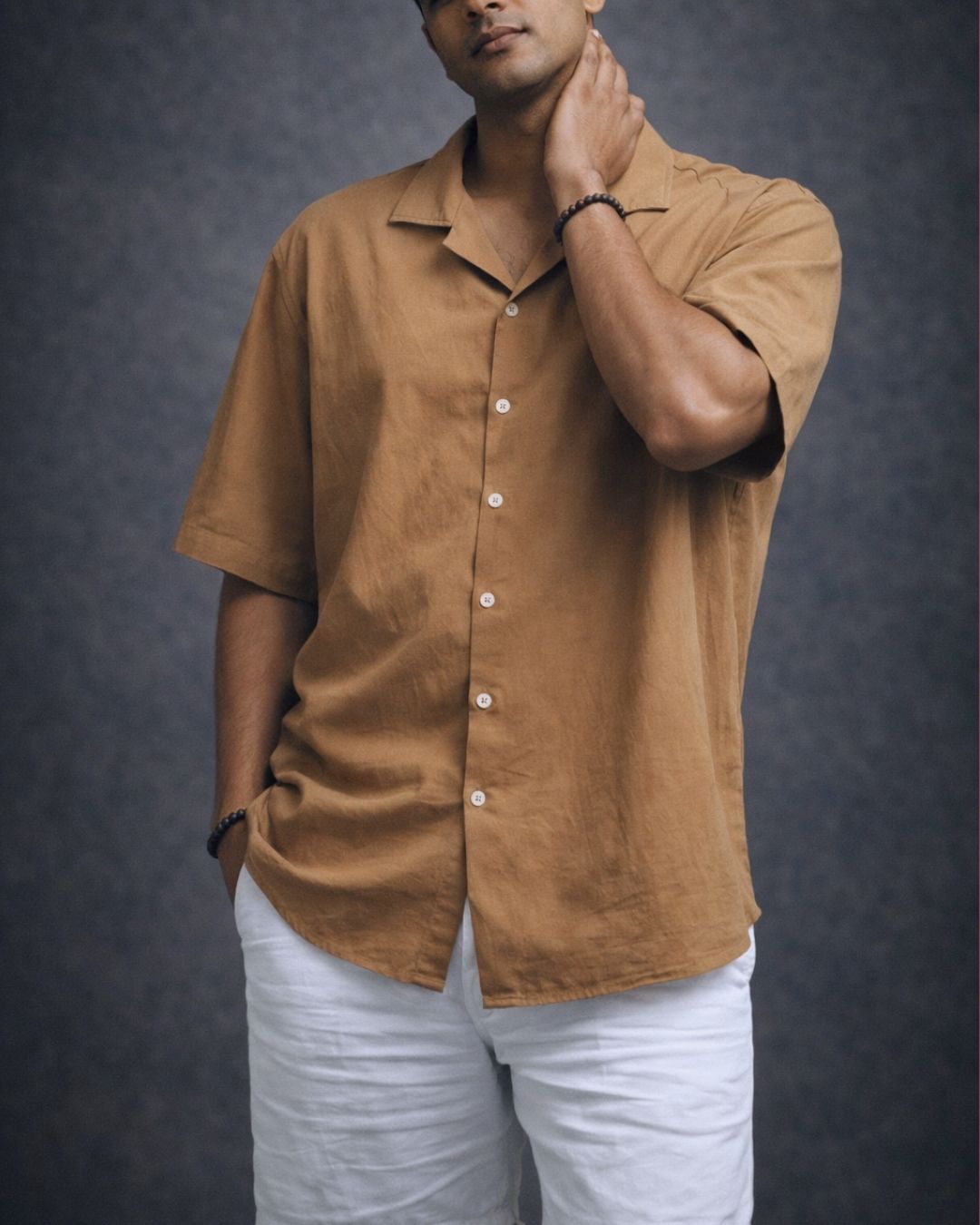 Lans Relaxed Cuban Collar Short Sleeve Shirt (XS–4XL)