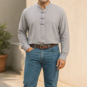 Lans Relaxed Loopline Long Sleeve Shirt (XS–4XL)
