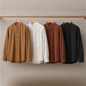 LOOPDOWN WASHED COTTON MADARIN SHIRTS