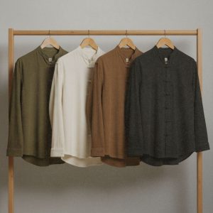 Lans Oversized Colonial Premium Loop down Mandarin Collar Shirts -  Collection ( XS to 4XL )