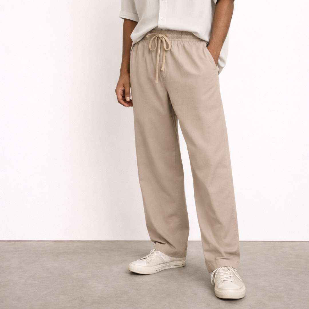 Close up of washed cotton fabric texture in greige grey beige tone Close up of washed cotton fabric texture in greige grey beige tone