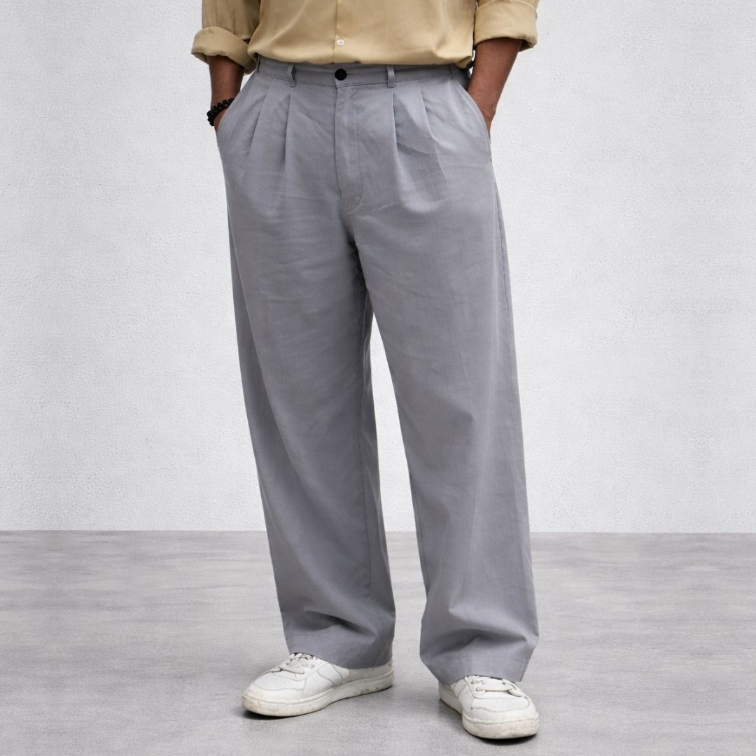 Lans Oversized Pleated Long Pants ( XS to 4XL )
