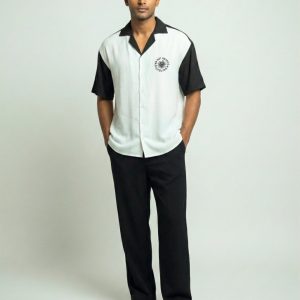 Lans Oversized HOY VAMOS Embroidery Cuban Collar Linen Shirts (XS–4XL)