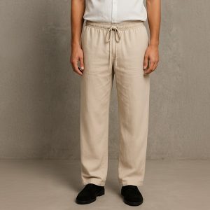 Lans Oversized Cotton Beige & Ash Long Pant ( XS to 4XL )