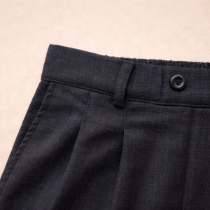 Lans Relaxed Classic Urban Pleated Long Pant in Jet Black front view