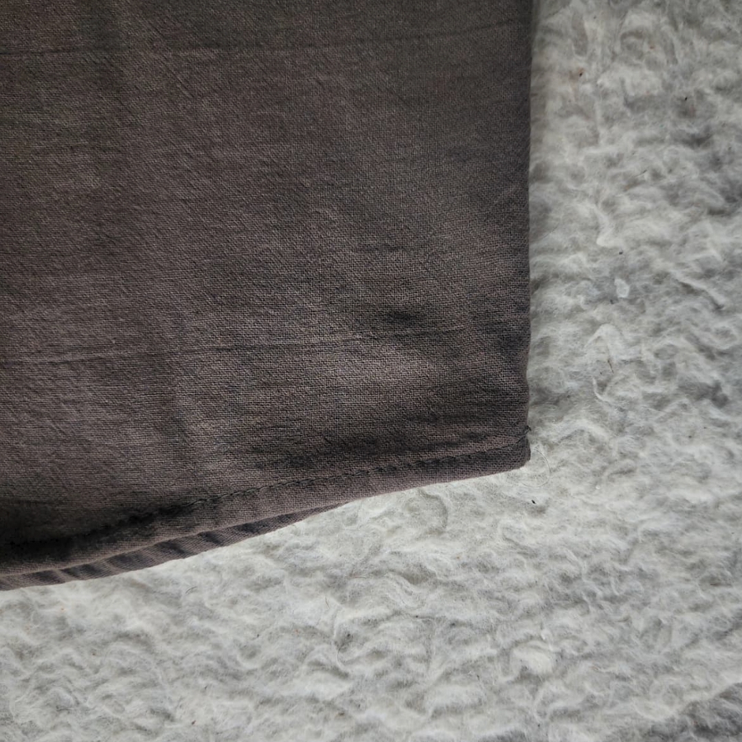 Lans Oversized Washed Cotton Camp Collar Long Sleeve Shirt & Long Pant Full Outfit Man wearing oversized washed cotton outfit resort style made in Sri Lanka