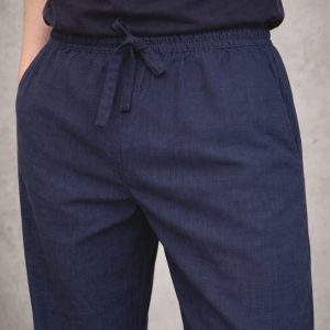 Man wearing oversized linen full outfit resort style made in Sri Lanka