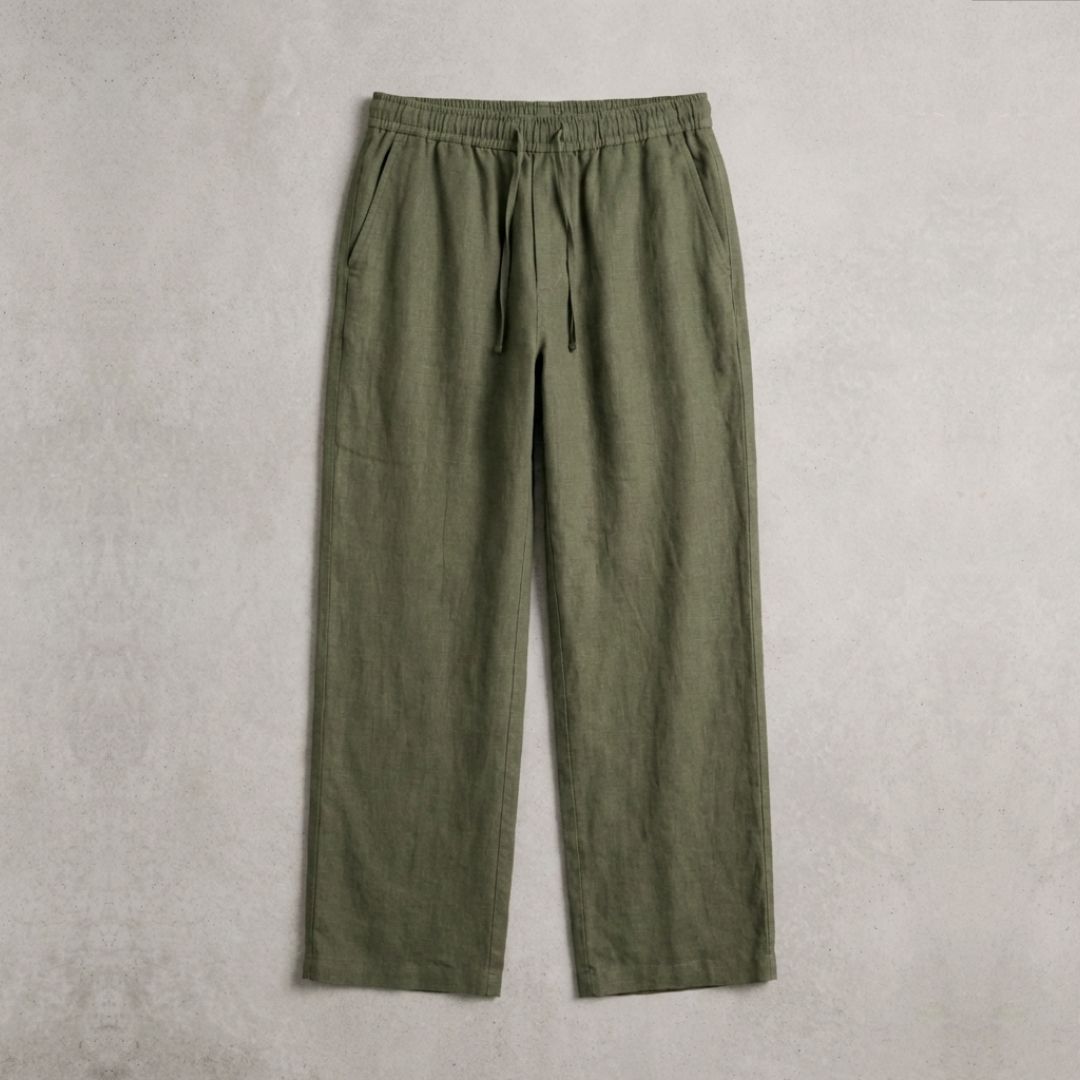 Lans Unisex Classic Cotton Kids Pants front view grey background Child running and playing in comfortable cotton pants made in Sri Lanka