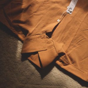 Lans Oversized Mustard Short Sleeve Shirt front view bold color