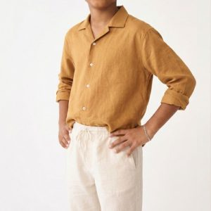 Lans Kid Long Sleeve Shirt front view bold color for Kid