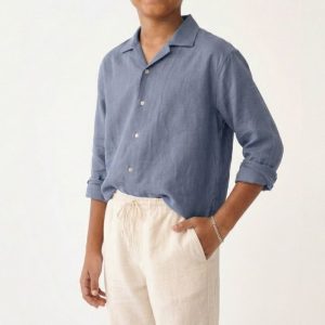 Lans Kid Long Sleeve Shirt front view bold color for Kid