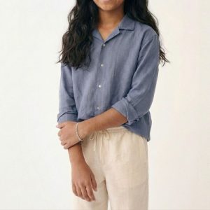 Lans Kid Long Sleeve Shirt front view bold color for Kid