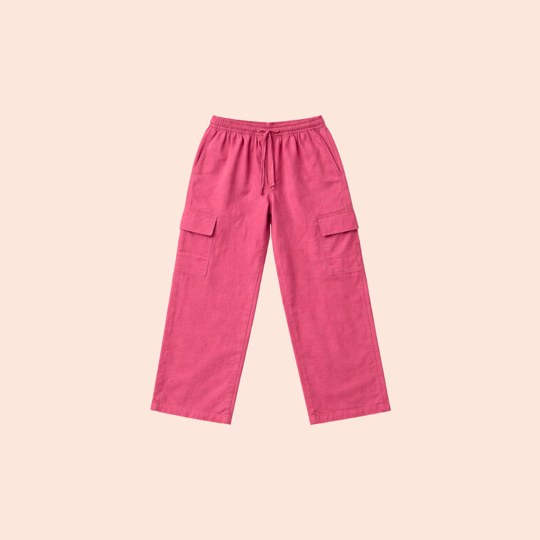 Lans Women's Oversized Linen Cargo Pant front view made in Sri Lanka1 (4) Lans Women's Oversized Linen Cargo Pant front view made in Sri Lanka