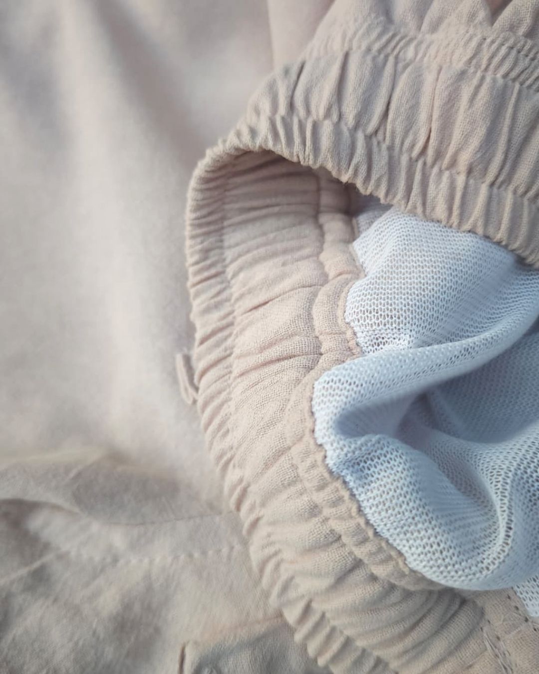 Oversized Washed Cotton Light Beige Long Pant & Sky Blue Relaxed Shirt Lans Full Outfit Sky Blue Relaxed Shirt and Light Beige Pant front view