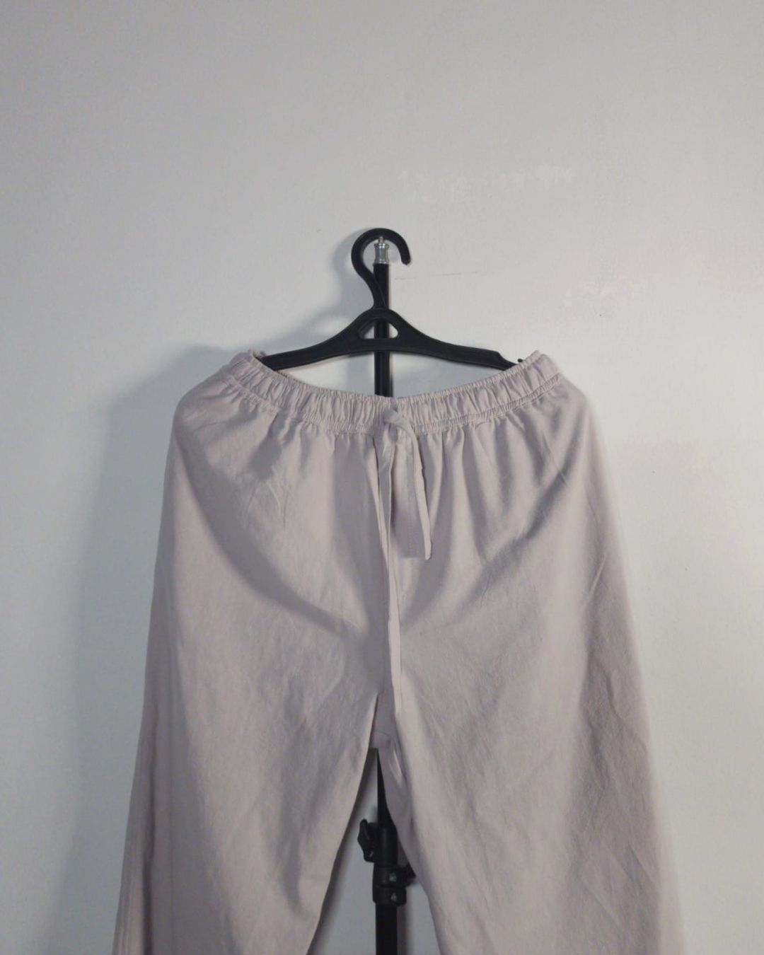 Lans Oversized Washed Cotton Long Pant - Light Gray (XS–4XL)