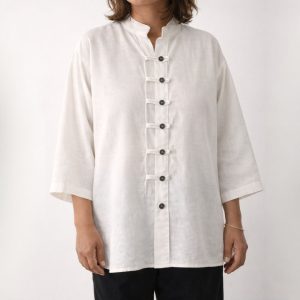 Lans Heritage Linen Loop Linen Woman's Off-White ( XS to 4XL )