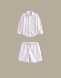 Lans Cloudset Kids Unisex Full Outfit matching shirt and shorts set front view