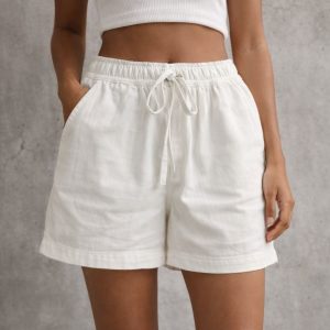 Lans Relaxed Summer Women’s Short - Off-White (XS to 4XL)