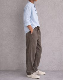 Lans Relaxed Resort Mandarin Kids Unisex  Full Outfit - Sky Blue & Charcoal Olive (XS to 4XL)