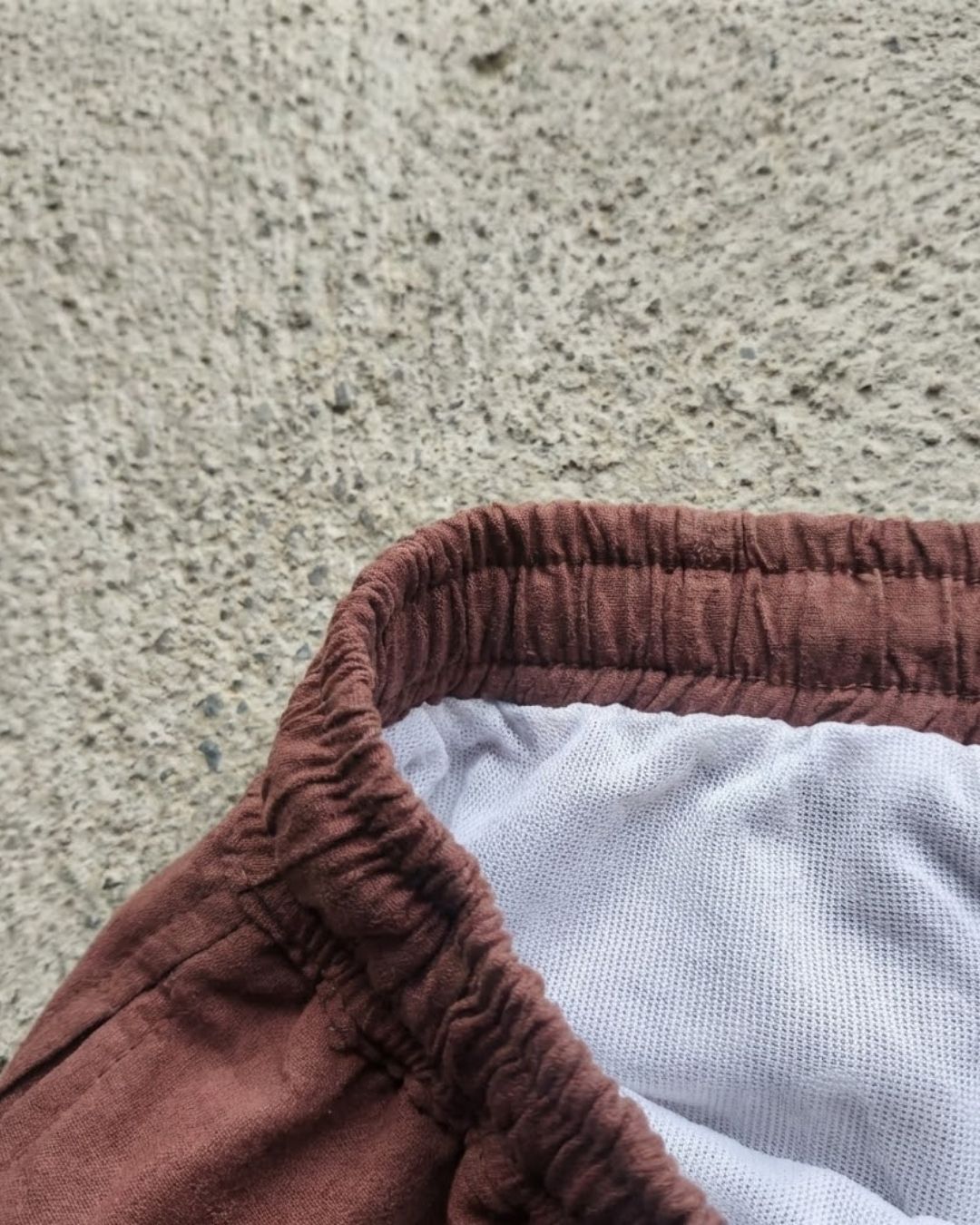 Lans Oversized Suncrest Embroidery Shirt & Coffee Brown long Pant - Men's Outfit (XS to 4XL)