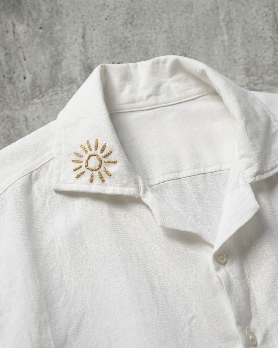 Lans Oversized Suncrest Embroidery Shirt & Coffee Brown long Pant - Men's Outfit (XS to 4XL)