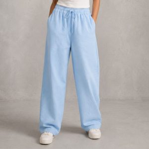 Lans Woman Sky Blue Relaxed Woman Long Pant-Skyblue (XS–4XL)