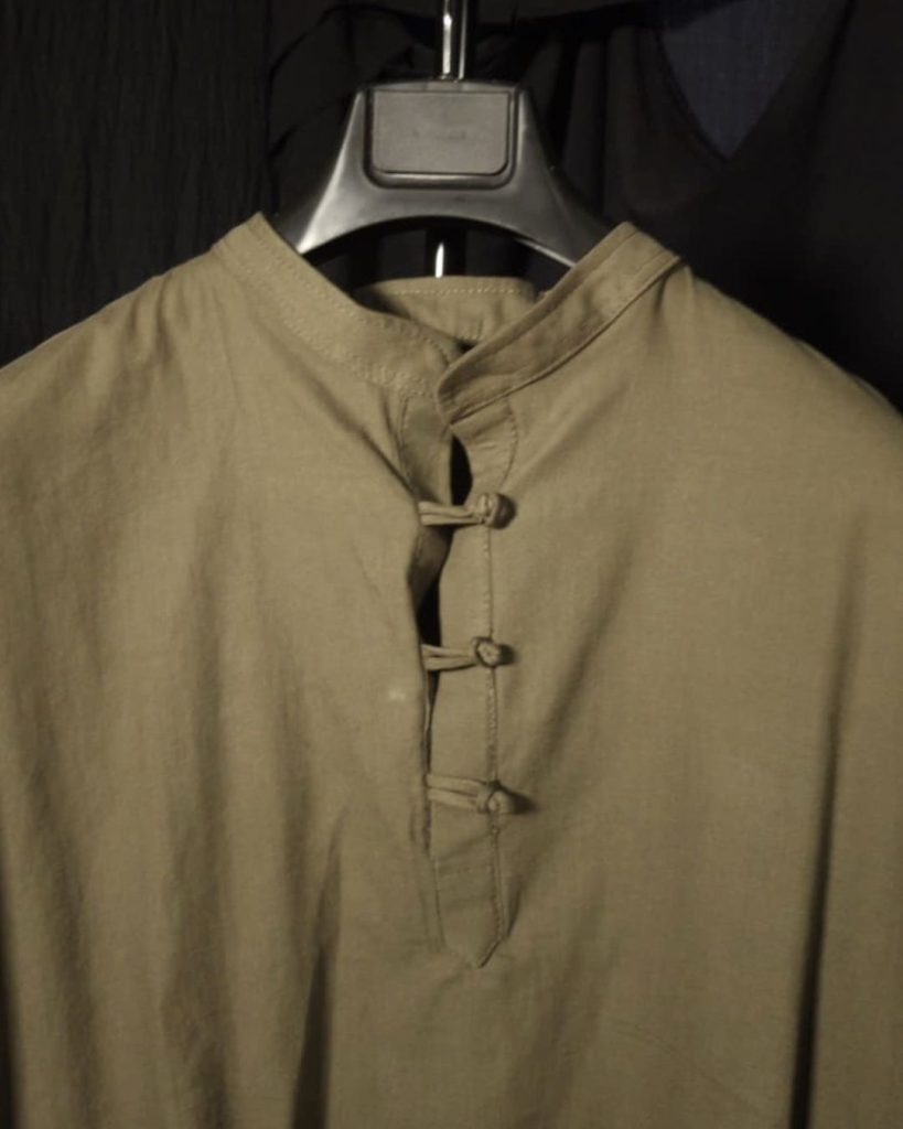 Lans Men’s Oversized Washed Cotton Loopline Shirt & Long Pant Set