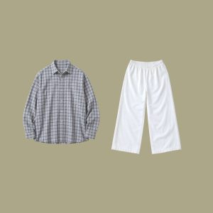 Lans Oversized Checked Gilbert Shirt & Coastline Linen Pant Outfit