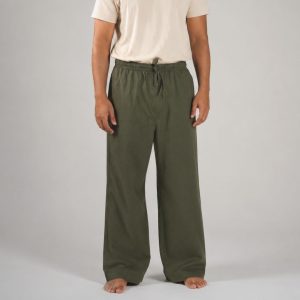 Lans Oversized Cotton Men’s Long Pant – Olive Green