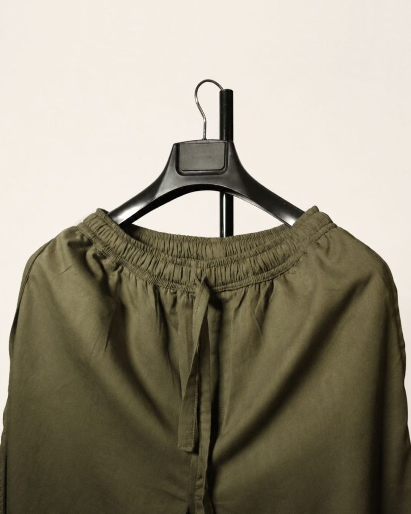 Lans Oversized Cotton Men’s Long Pant – Olive Green