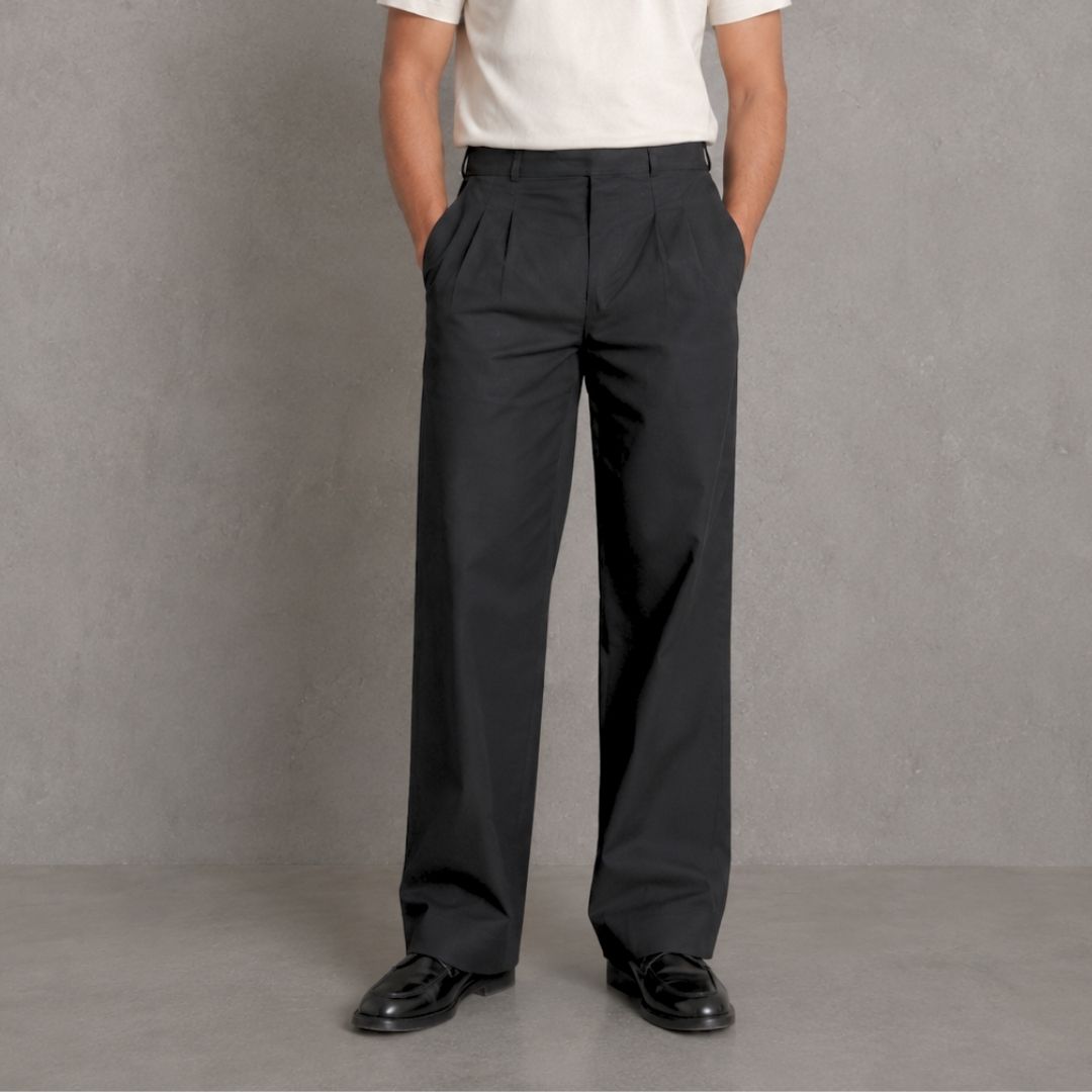 Men’s Oversized Blended Cotton Bespoke Pant