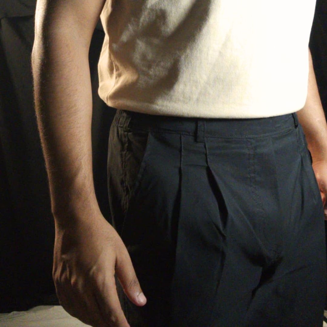 Men’s Oversized Blended Cotton Bespoke Pant