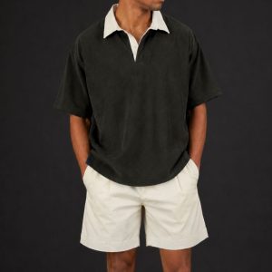 Lans Oversized Corduroy Euphoria Eden Retro Shirt & Shorts Outfit (XS to 4XL)