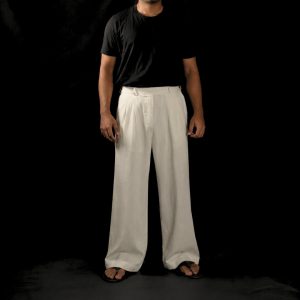 BESPOKE WASHED COTTON OVERSIZED PANT